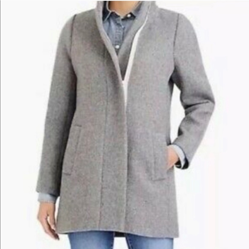 JCrew Grey City Coat Size 0